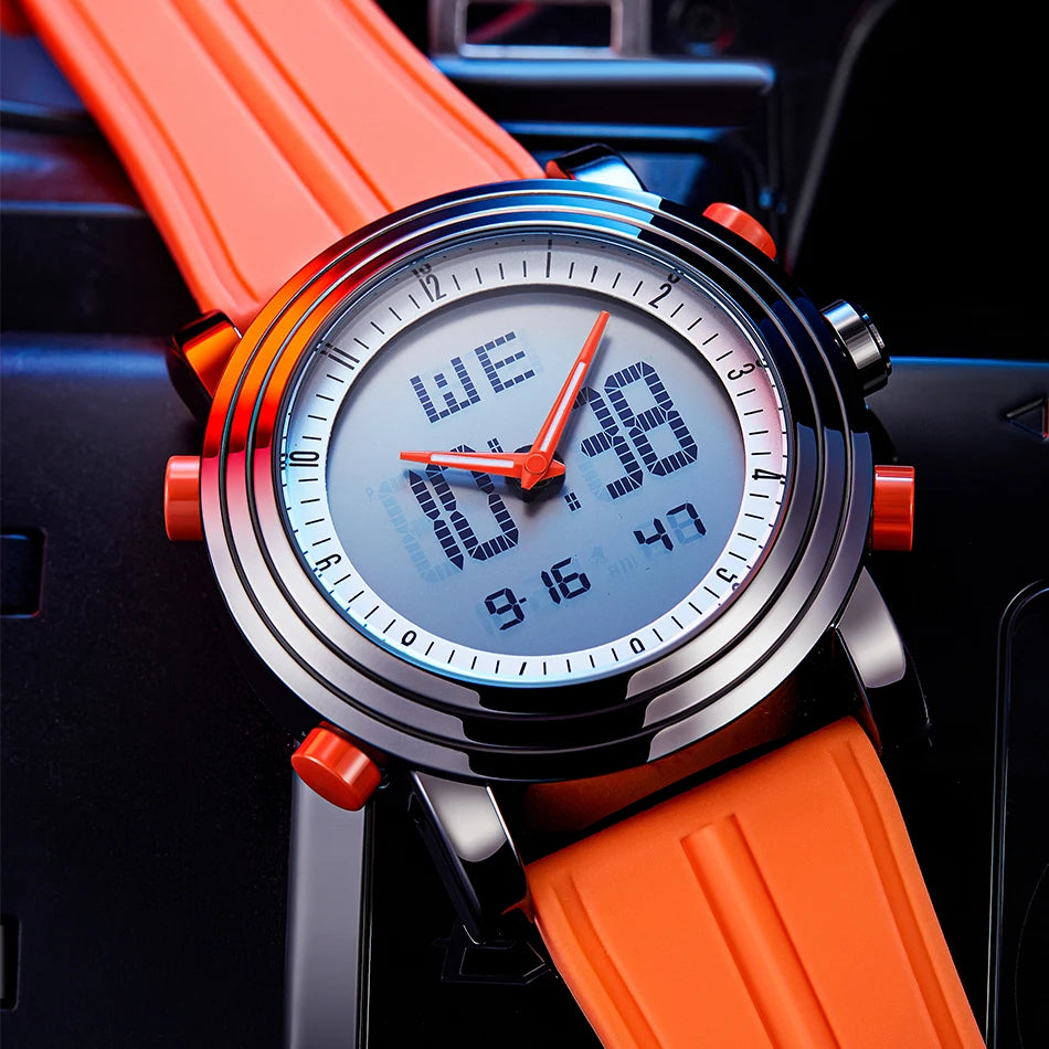 ⌚ Sports Watch for Men – Dual Display, Waterproof & Multifunctional
