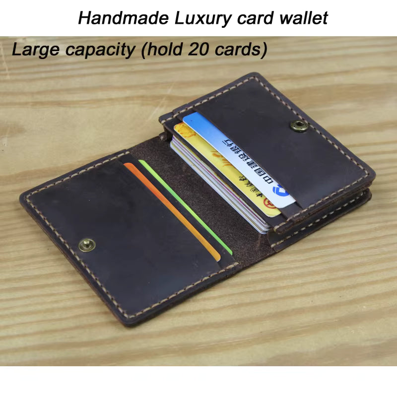 💳 Luxury Genuine Leather Card Wallet – Sleek, Stylish & Organized
