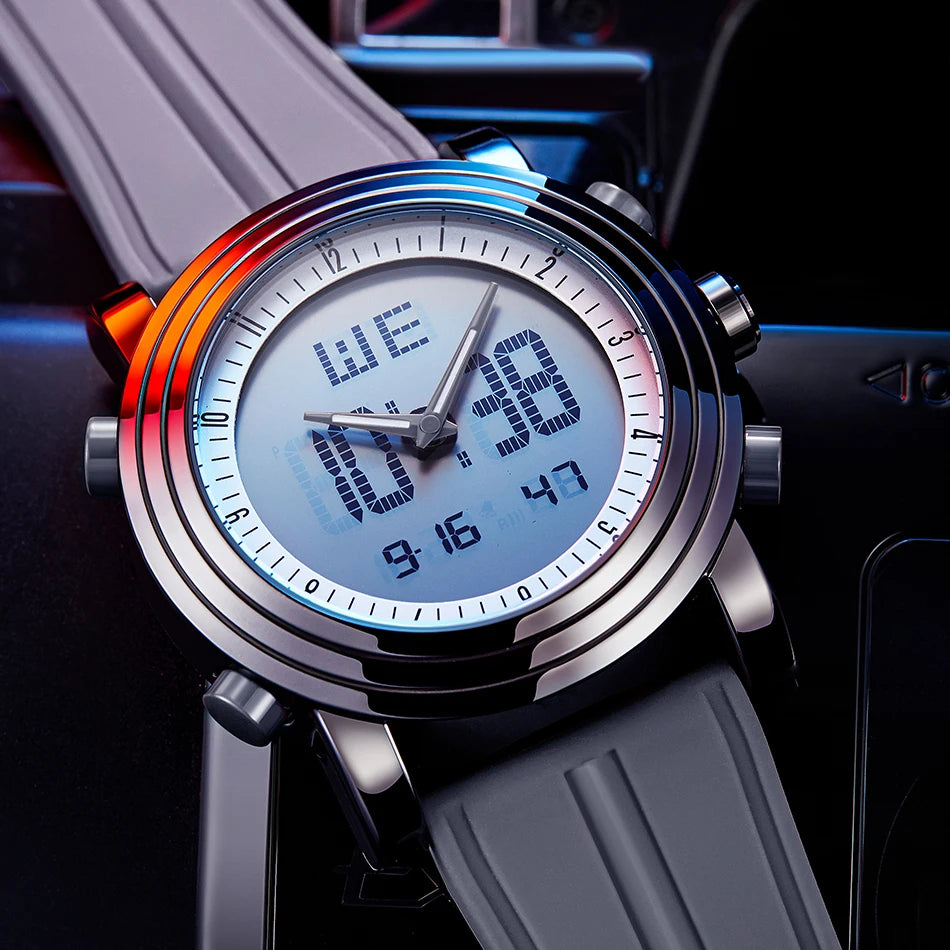 ⌚ Sports Watch for Men – Dual Display, Waterproof & Multifunctional