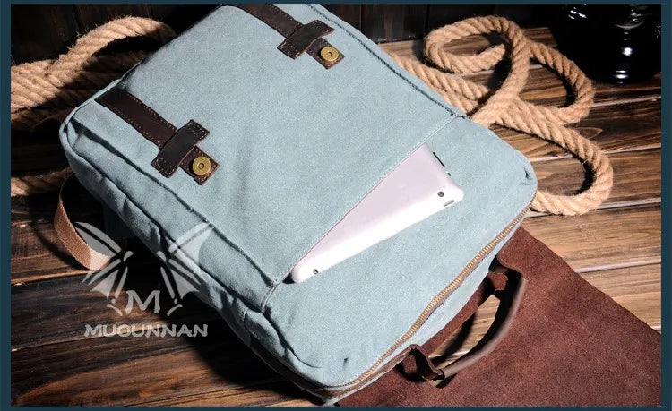 🎒 Ultimate Fashion Canvas & Leather Backpack – Stylish, Durable, and Built for Everyday Adventures