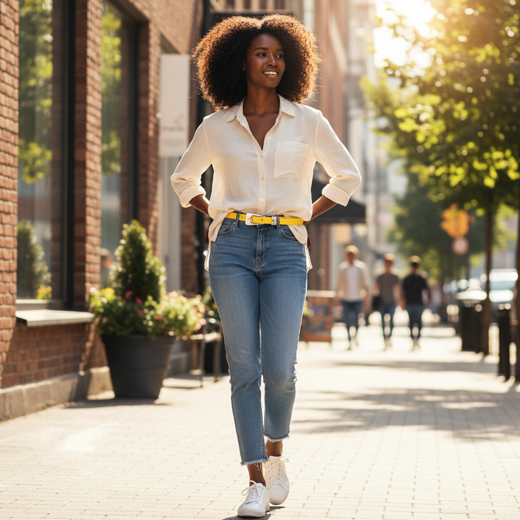 Candy Colors Women’s Bow Leather Belt