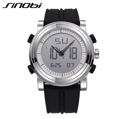 ⌚ Sports Watch for Men – Dual Display, Waterproof & Multifunctional