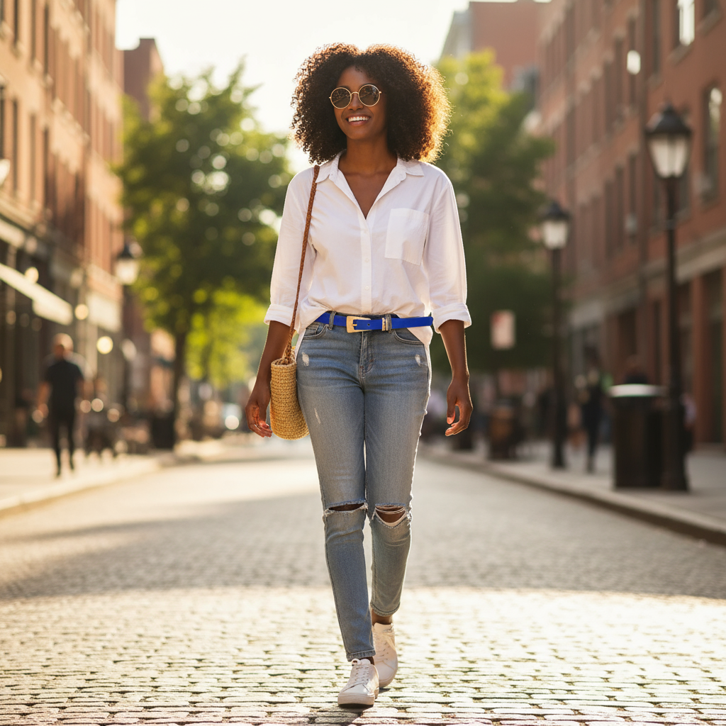 Candy Colors Women’s Bow Leather Belt