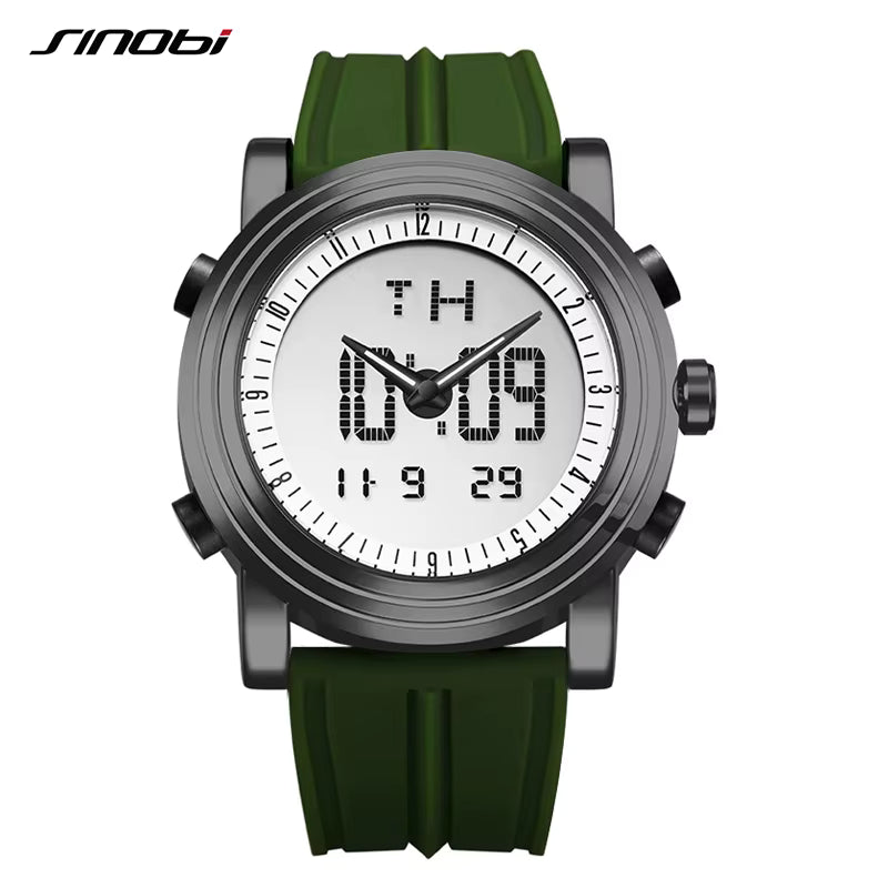 ⌚ Sports Watch for Men – Dual Display, Waterproof & Multifunctional