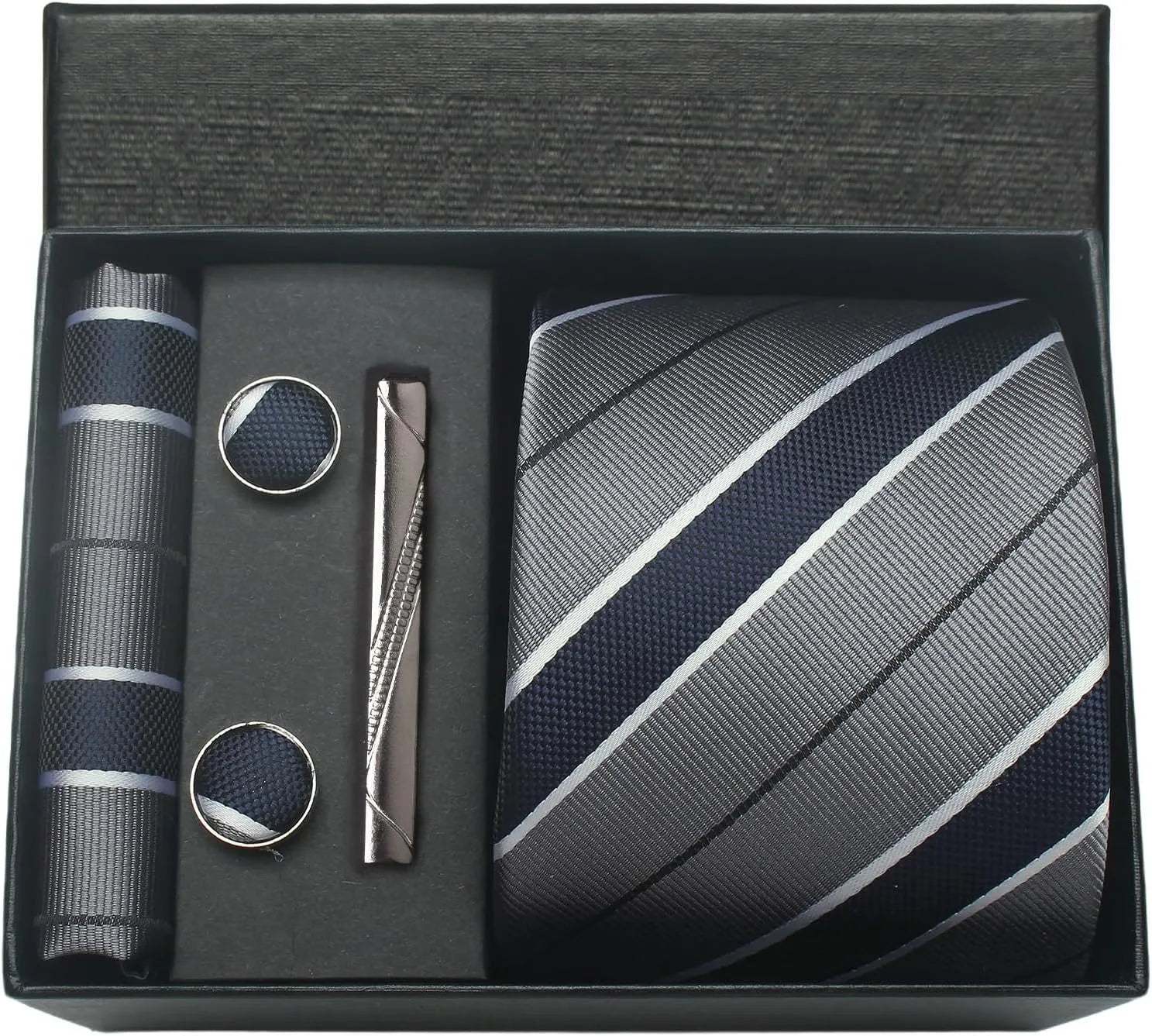 🎩 Classic 100% Silk Men’s Tie Set – Elegant Style in Every Detail
