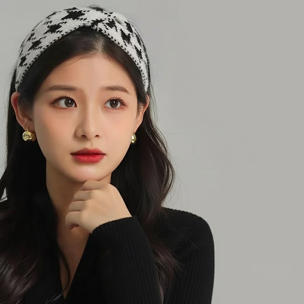 💎 Houndstooth Pattern Women’s Headband