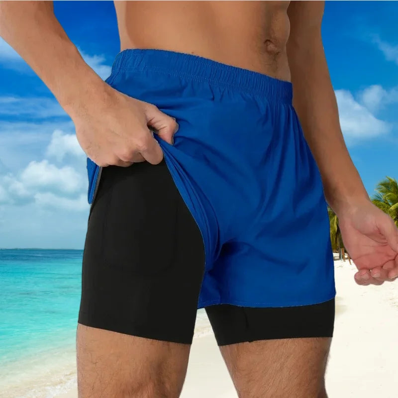 🏃‍♂️ Men’s 2-in-1 Running Shorts – Breathable, Quick-Dry, and Perfect for Every Workout