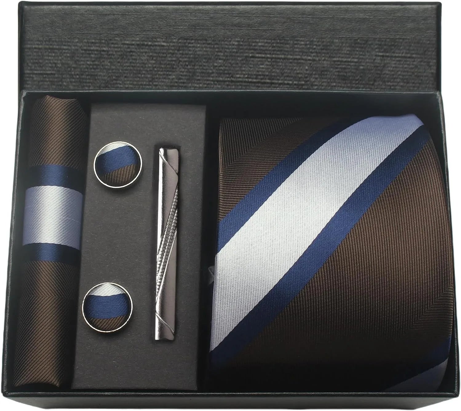 🎩 Classic 100% Silk Men’s Tie Set – Elegant Style in Every Detail