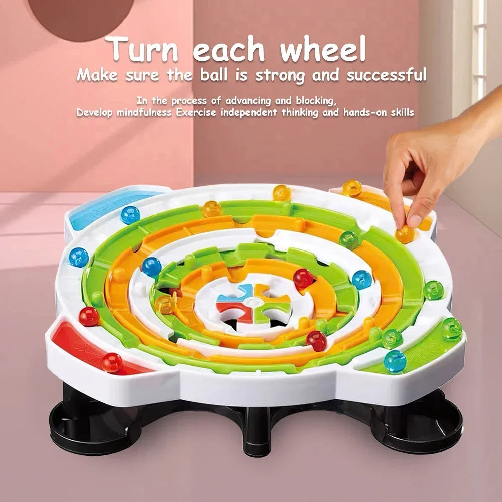 Round Ball Games Parent-child Interactive Puzzle, Line Strategy Board Logical Thinking Training Toy, Children's Birthday Gift