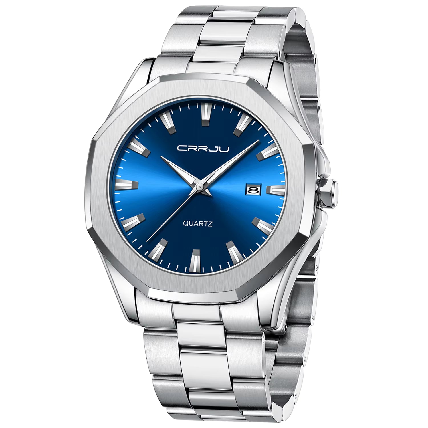 ⌚ Men’s Classic Luxury Stainless Steel Watch — Elegance That Never Fades