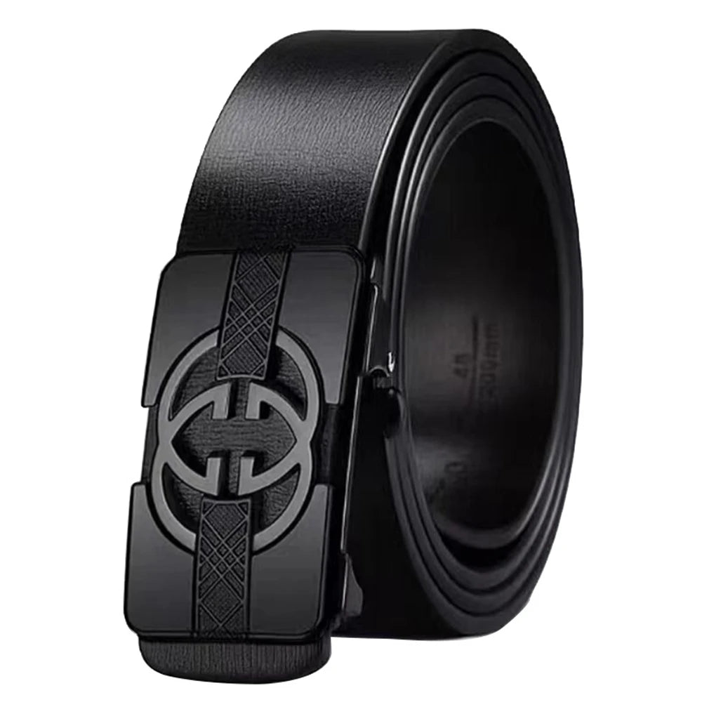 High Quality Wide 3.4cm Men Belt Genuine Leather Canvas Luxury Strap Male Belts For men jeans New Fashion Classice Buckle belt