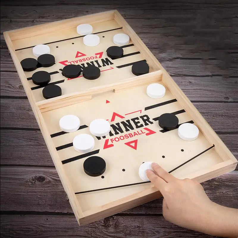 Table Hockey Paced Sling Puck Board Game Fast Sling Puck Winner Party Game Adult Child Family Game Desktop Battle Board Game