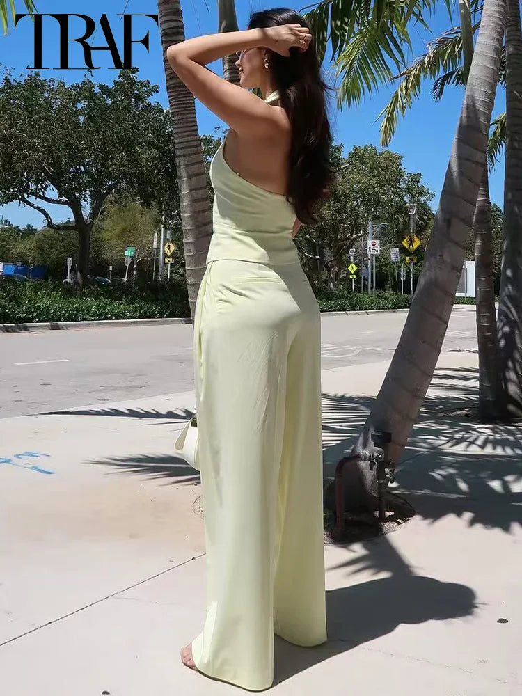 💛 Yellow Two-Piece Set for Women