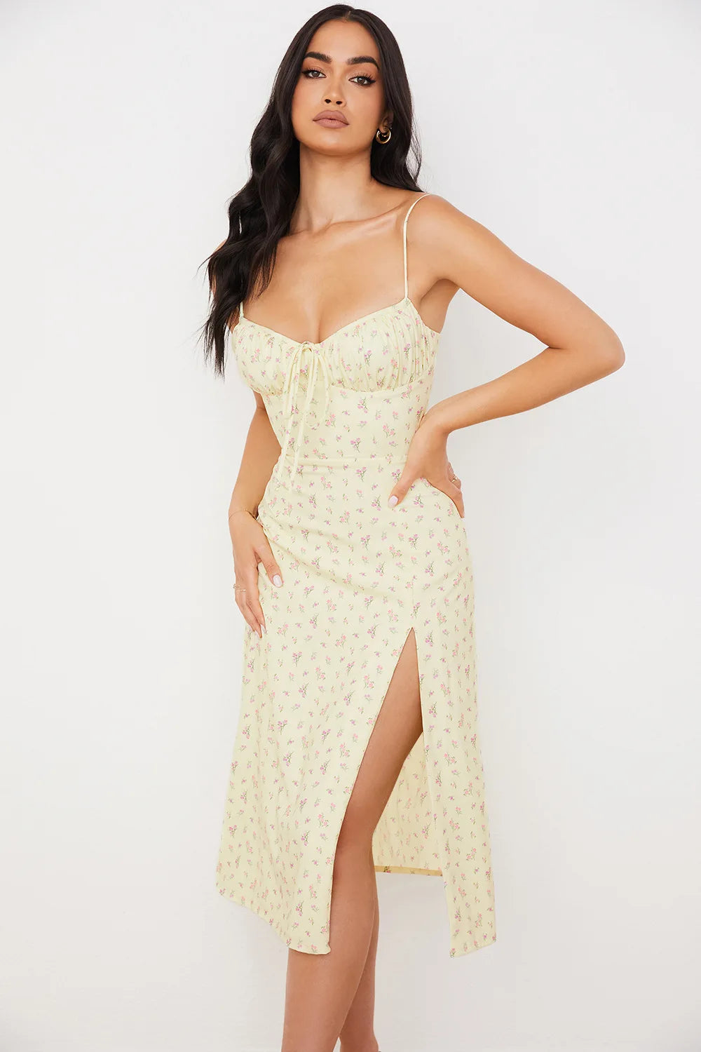 🌸 Elegant Floral Long Dress — Summer Elegance Meets Effortless Style