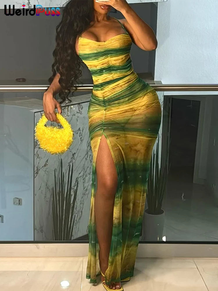 💋 Weird Puss™ Gradient Backless Dress – Unleash Your Inner Coquette