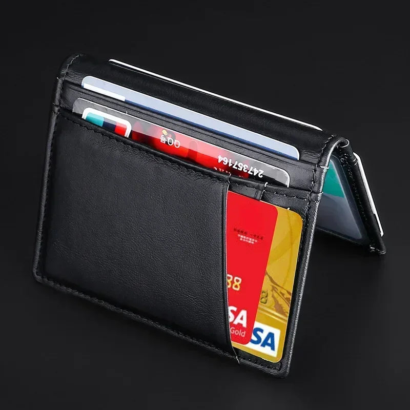 👛 Ultra-Thin Soft Leather Wallet – Sleek, RFID-Protected, and Compact