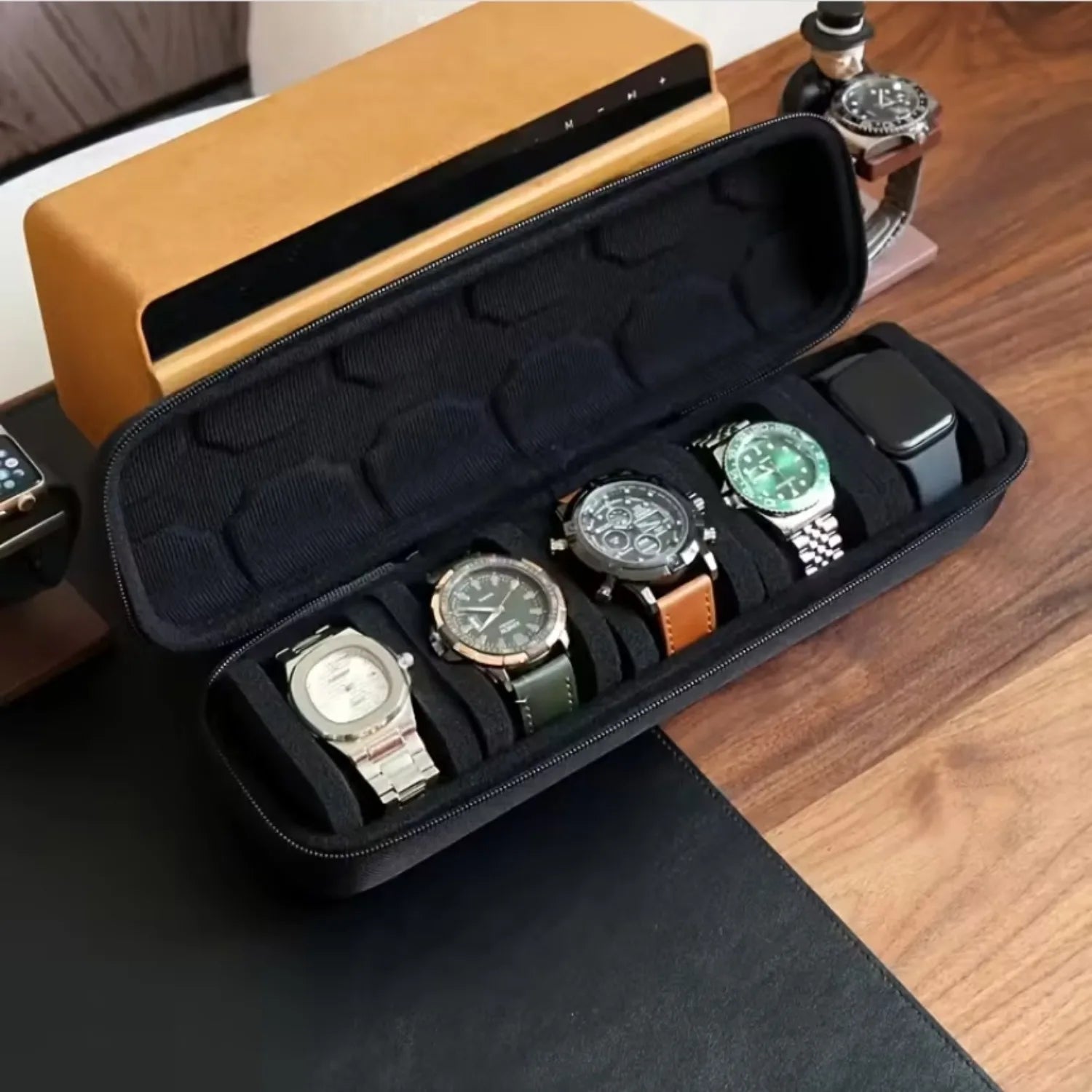 ⌚ 5-Slot Watch Case – Elegant Protection for Your Timepieces