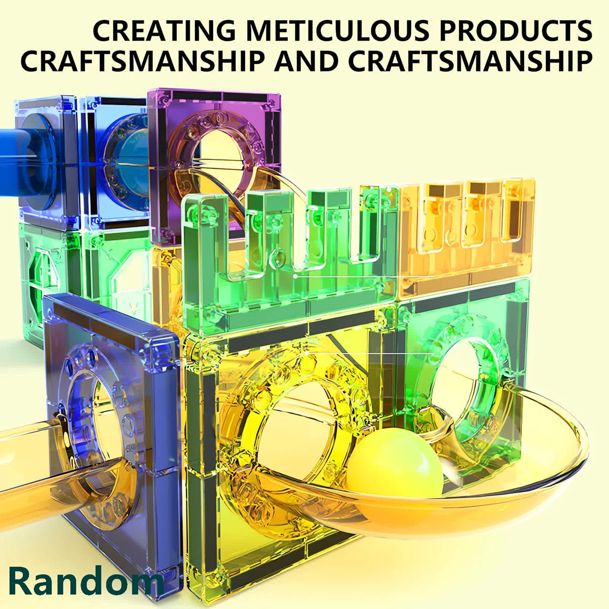 Magnetic Tiles  Marble Run Race Track Toy Set STEM Educational Building Blocks Child Brain Development Kit Magnet Construction T