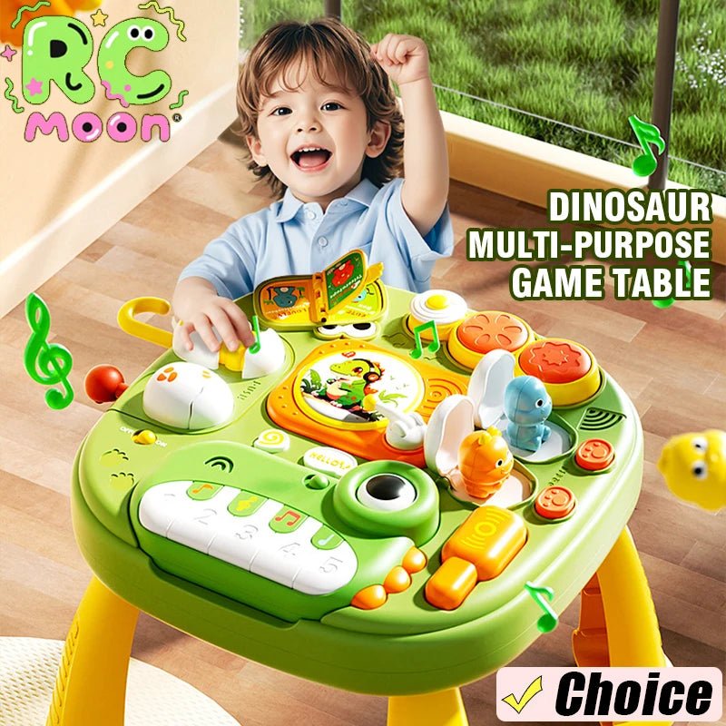 Early Education Game Table 17-In-1 Fall-Proof Smooth Electric With Light Music Multi Functional Music Studying Desk Toys Gifts