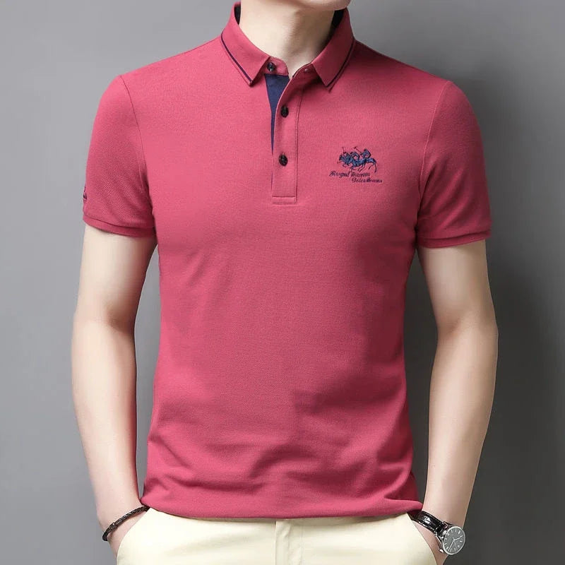 👕 Men’s Embroidered Casual Fashion Polo Shirt – Summer Comfort Meets Effortless Style