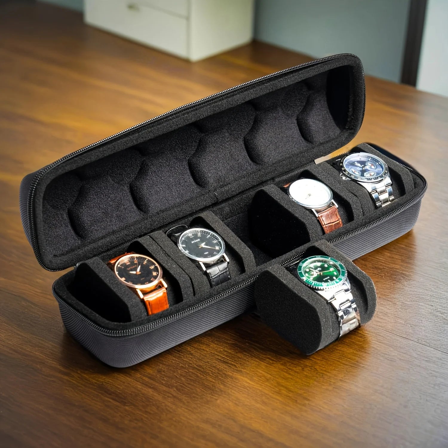 ⌚ 5-Slot Watch Case – Elegant Protection for Your Timepieces