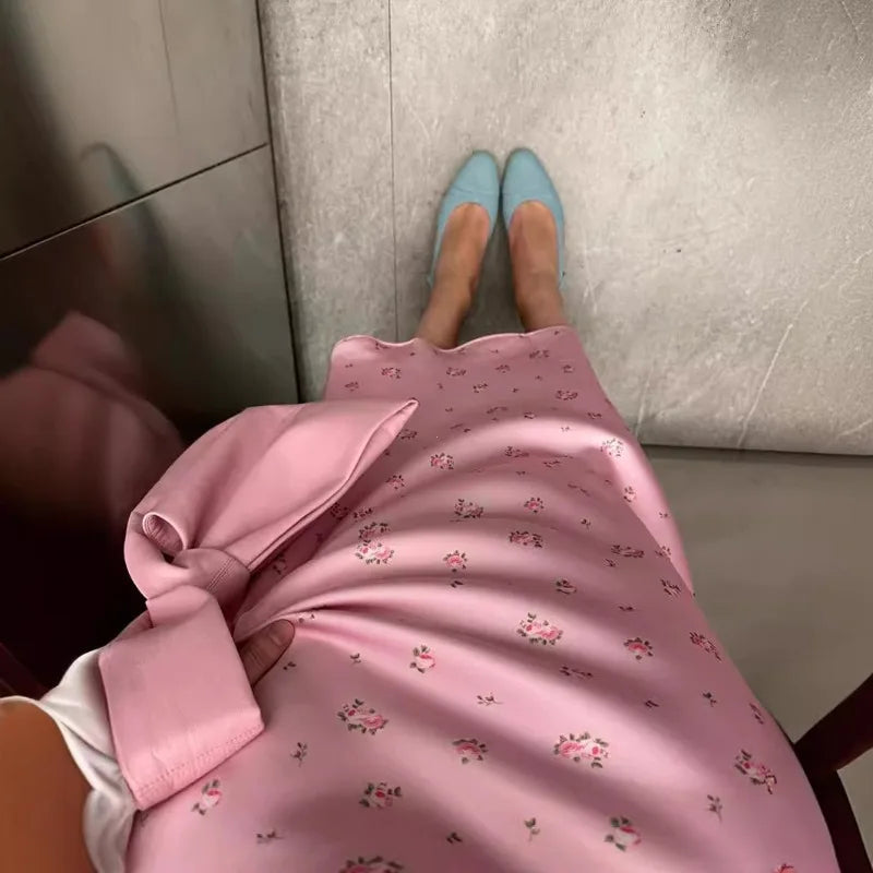 🌸 Summer Printed High Waist Long Skirt – Where Elegance Meets Modern Chic