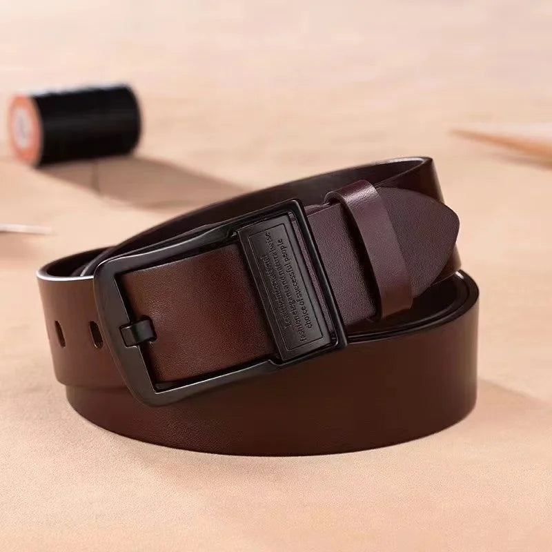 👖 New Men’s Cowhide Leather Belt – Luxury Style Meets Everyday Function
