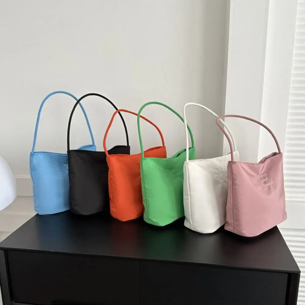 💼 Women’s High Capacity Handbag – Chic Embroidered Letter Shoulder & Underarm Tote