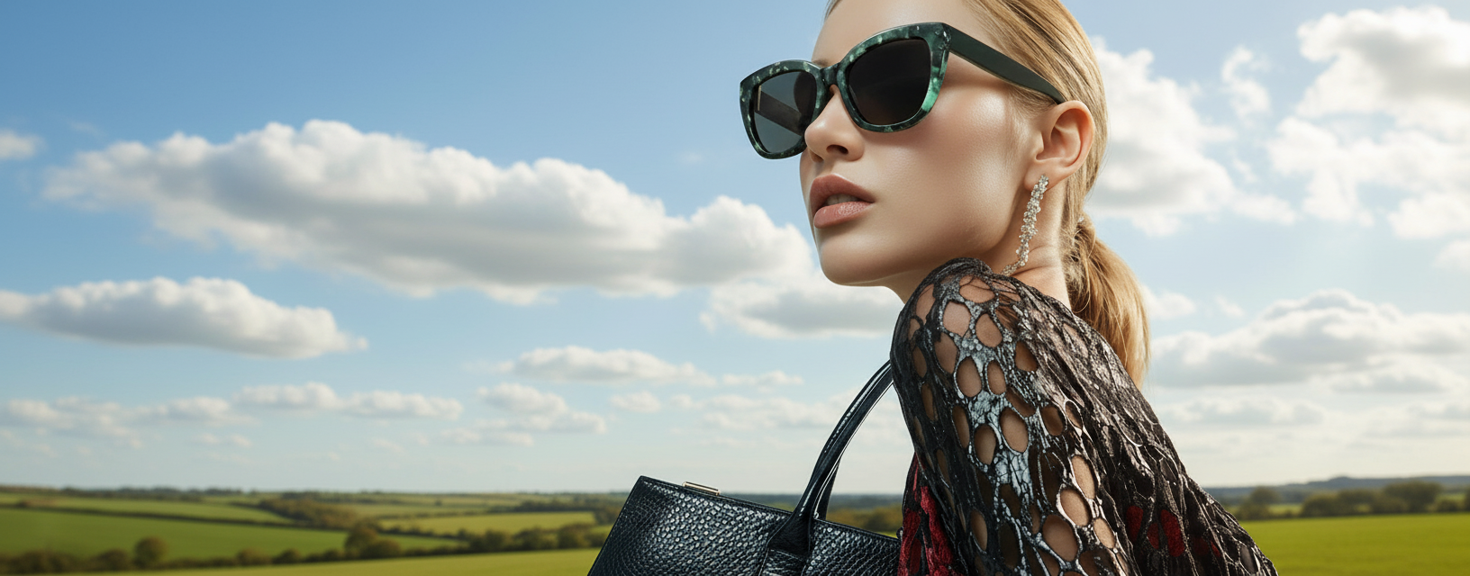 Fashion Printed Square Polarized Sunglasses