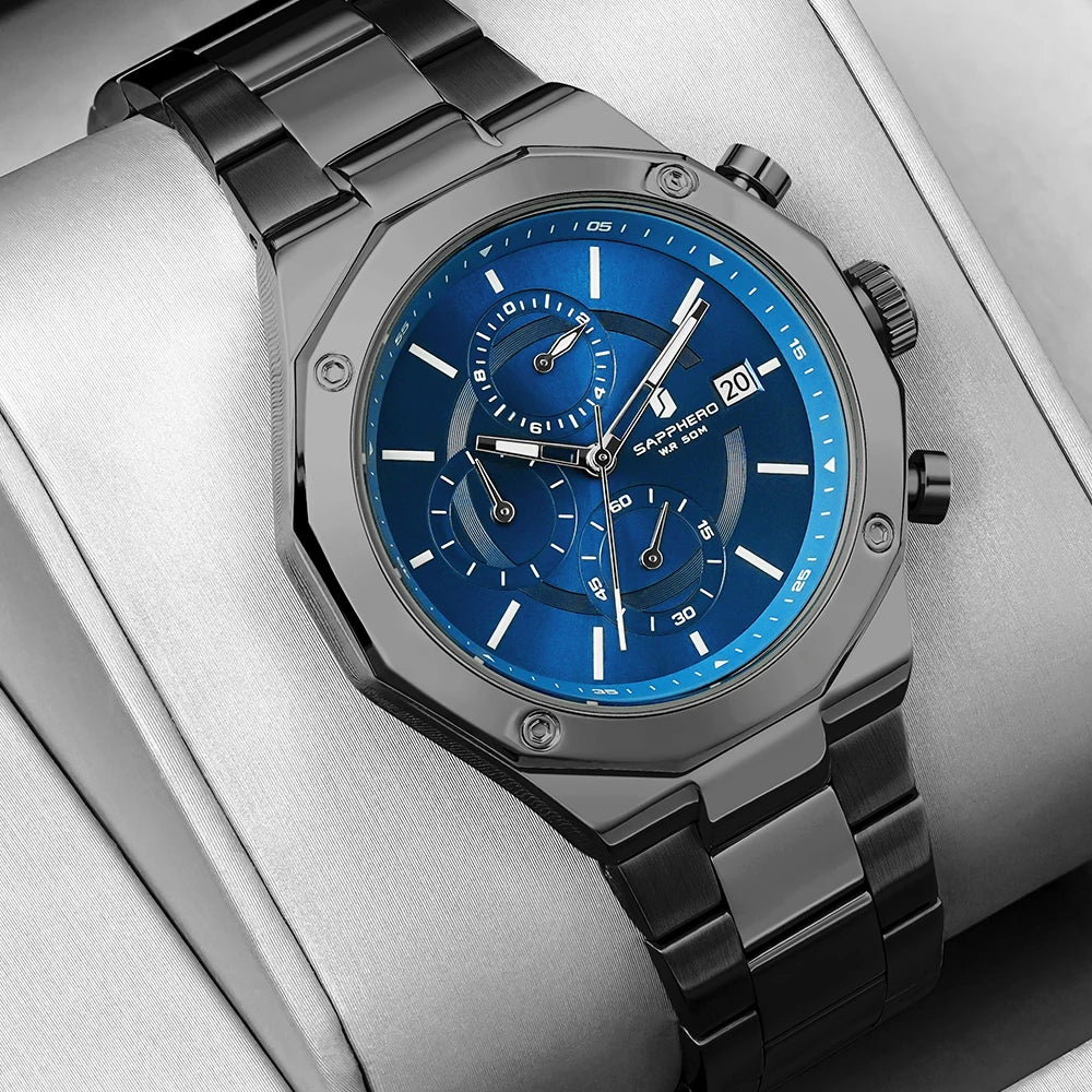 ⌚ SAPPHERO Men’s Luxury Sports Watch — Precision Meets Power