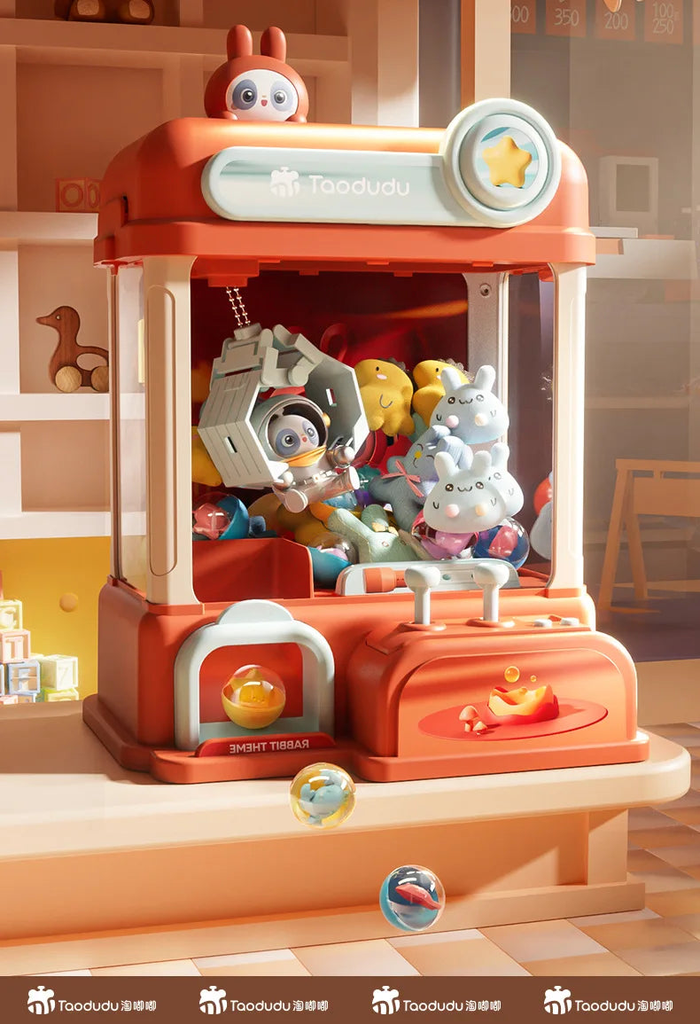 Doll Machine Kids Coin Operated Play Game Mini Claw Catch Toy Crane Machines Music Doll Children Xmas Gifts Toys Claw Machine