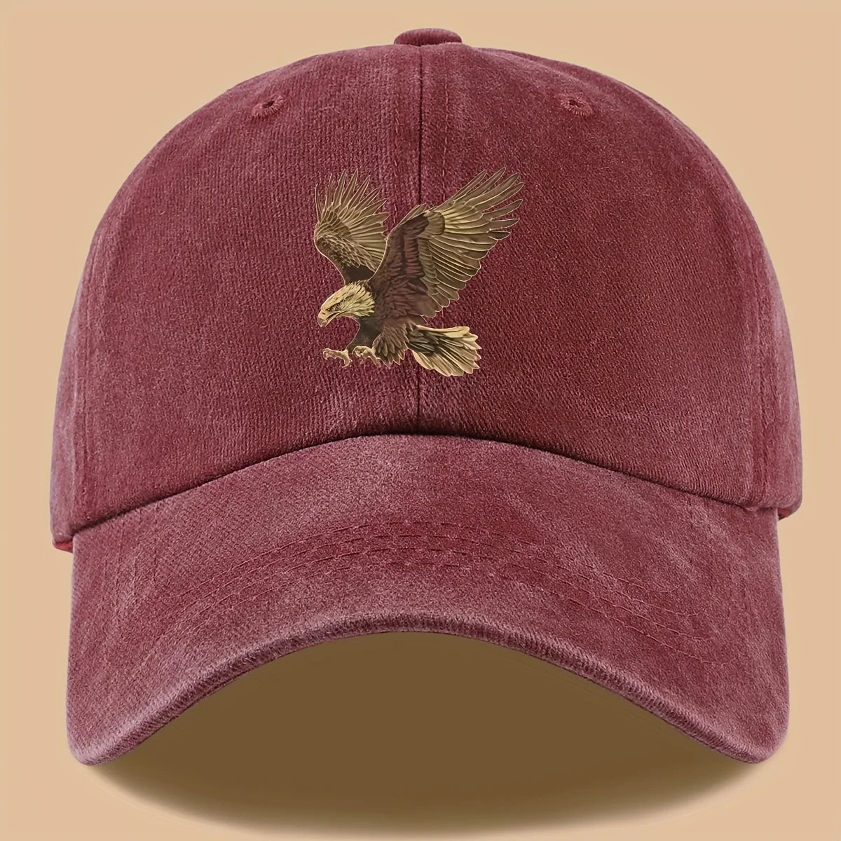 🧢 Eagle Printed Adjustable Baseball Cap – Style Meets Comfort for Every Adventure!