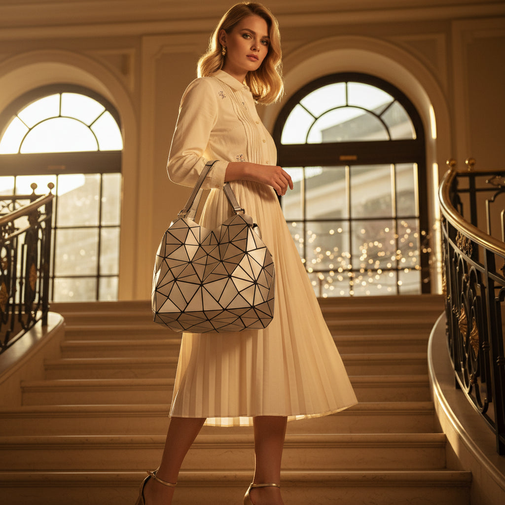 ✨ Luxury Geometric Tote Bucket Bag – Designer Fashion Crossbody for Women