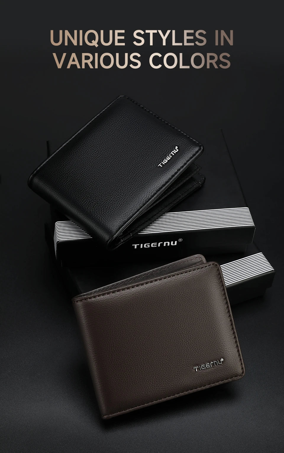 👛 Luxury Men’s Wallet – RFID Protection Meets Elegant Design