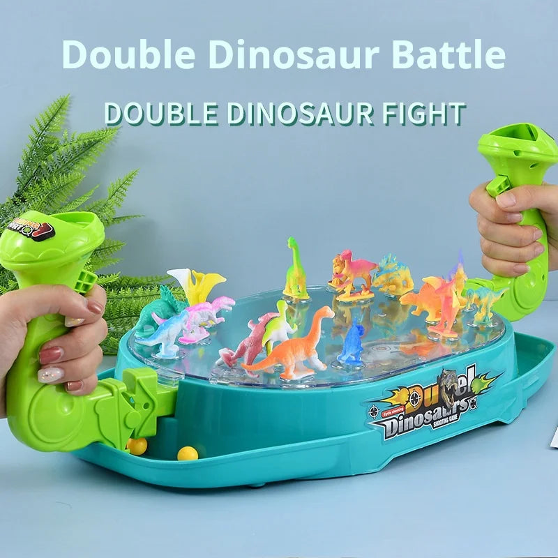 Children's Two-Player Battle Catapult Dinosaur Board Game Pinball Catapult Toy Parent-Child Interactive Educational Toy