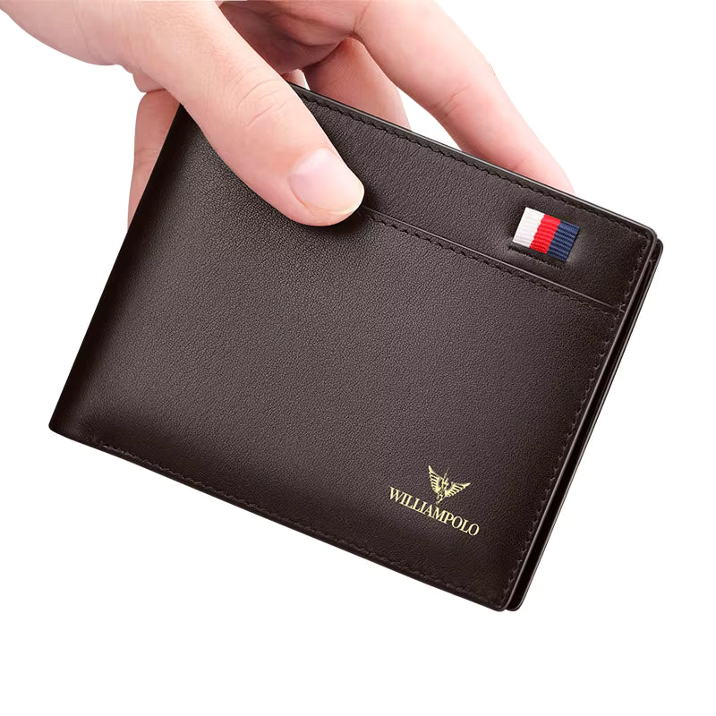 💼 Men’s Genuine Leather Wallet – Slim, Stylish & Built for Success