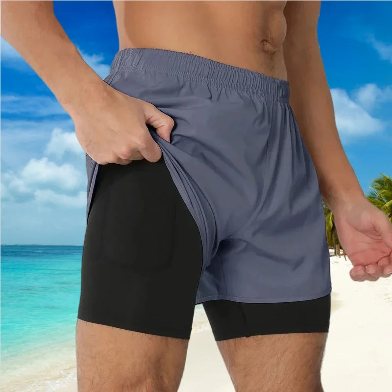 🏃‍♂️ Men’s 2-in-1 Running Shorts – Breathable, Quick-Dry, and Perfect for Every Workout