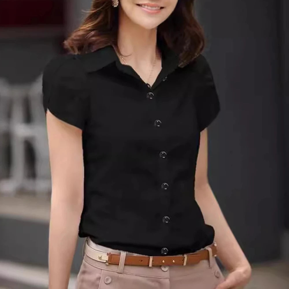 🤍 Women’s Summer Business Short-Sleeve Shirt
