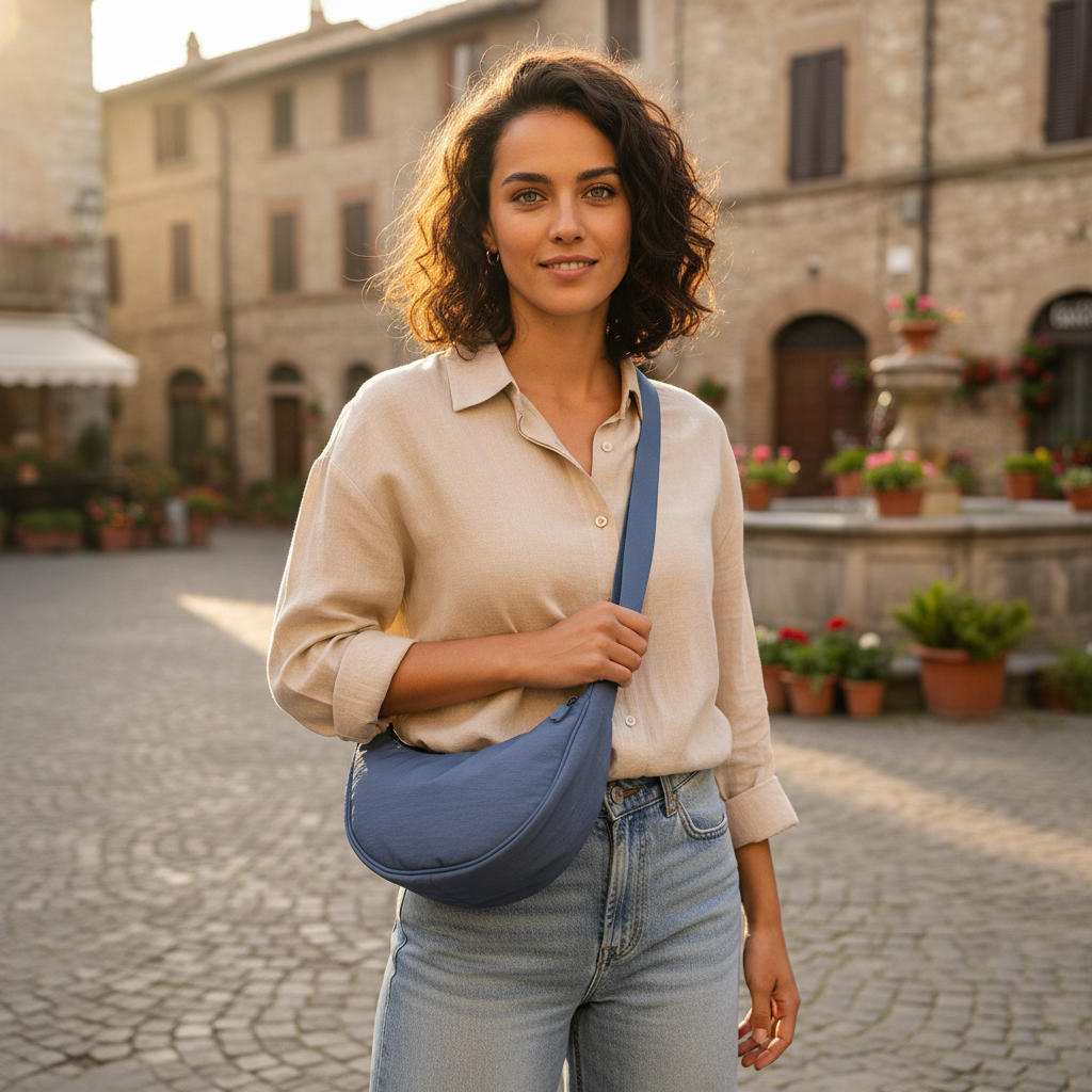 🎒 Women's Round Nylon Crossbody Bag – Lightweight, Stylish & Perfect for Everyday Use