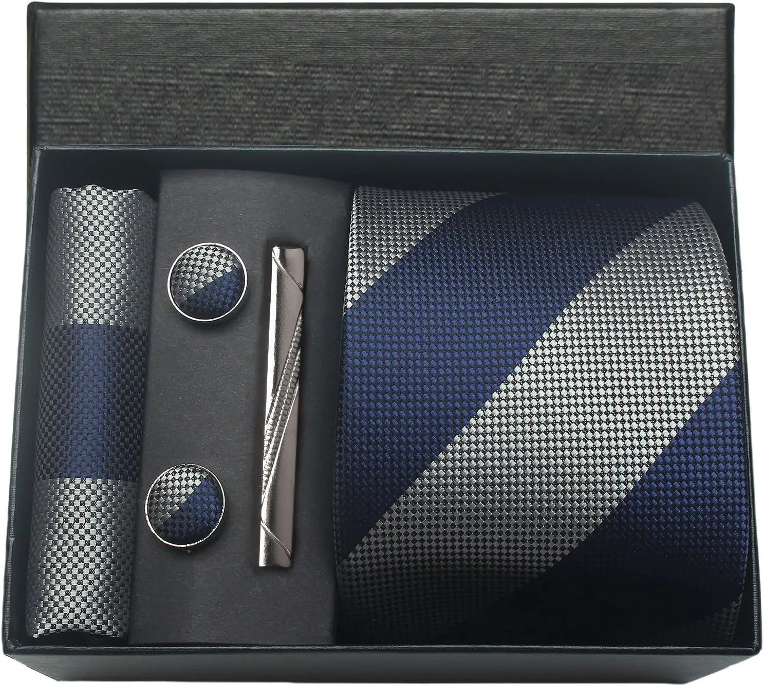 🎩 Classic 100% Silk Men’s Tie Set – Elegant Style in Every Detail