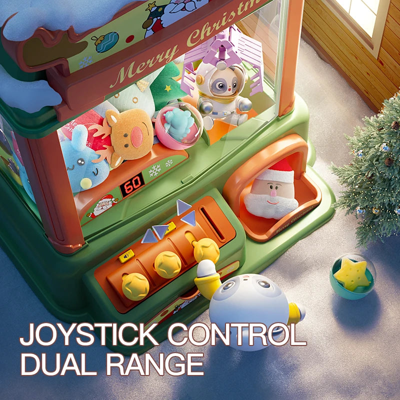 New Christmas Theme Doll Machine Coin Operated Play Game Claw Catch Toy Machines Dolls Children Interactive Toys Christmas Gifts