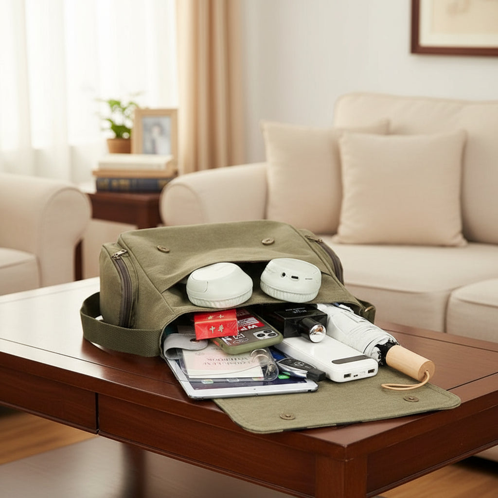 🐻 Cute Cartoon Canvas Shoulder Bag for Women – Fun, Spacious & Stylish!