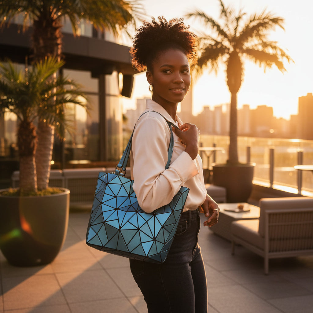✨ Luxury Geometric Tote Bucket Bag – Designer Fashion Crossbody for Women