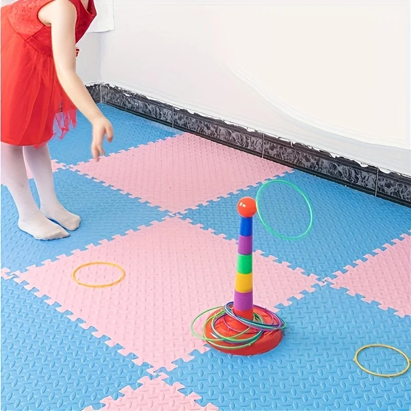 1set Colorful Hoop Game Set - Outdoor Throwing Rings for Kids, Family Party Games, Halloween/Christmas Gift