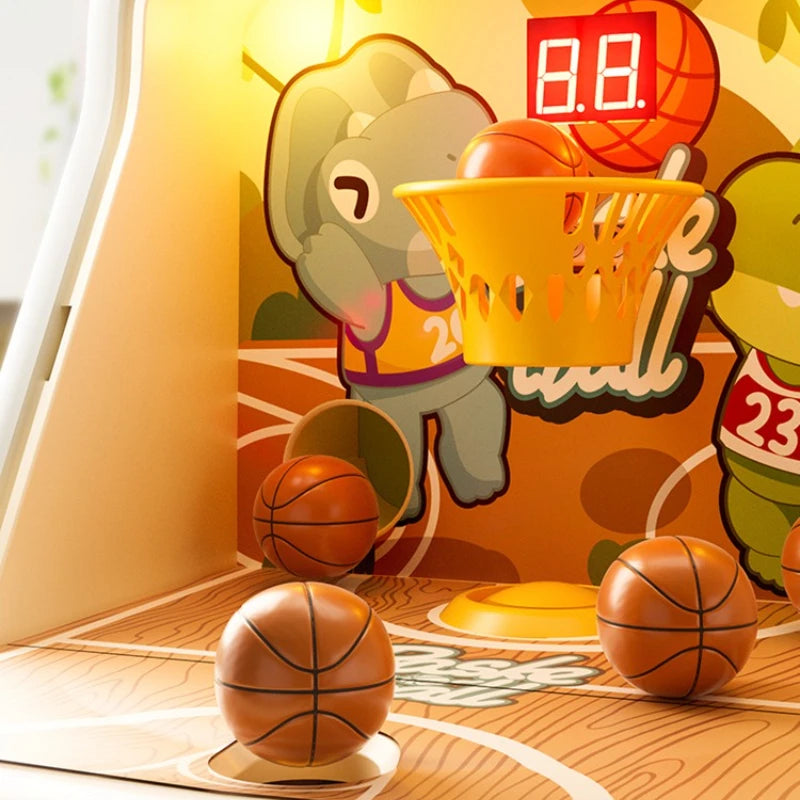 Shooting Basketball Machine Children Coin Operated Play Game Pinball Machine Kids Interactive Competition Christmas Desktop Toys