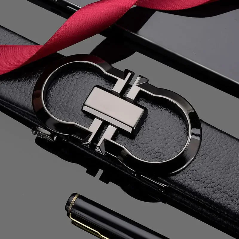 👔 Men’s Cow Leather Automatic Buckle Belt – The Ultimate Expression of Style and Confidence