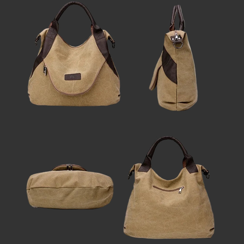 🧳 Large Canvas Shoulder Bag for Women – Your Perfect Everyday & Travel Companion