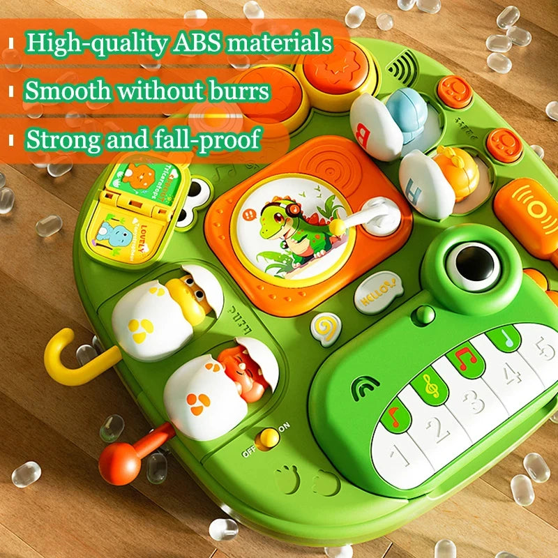 Early Education Game Table 17-In-1 Fall-Proof Smooth Electric With Light Music Multi Functional Music Studying Desk Toys Gifts