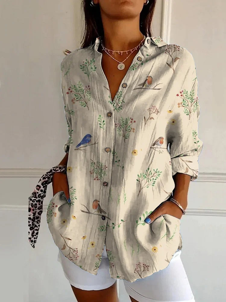 🌸 Summer Women’s Printed Loose Shirt – Effortless Style Meets Breezy Comfort