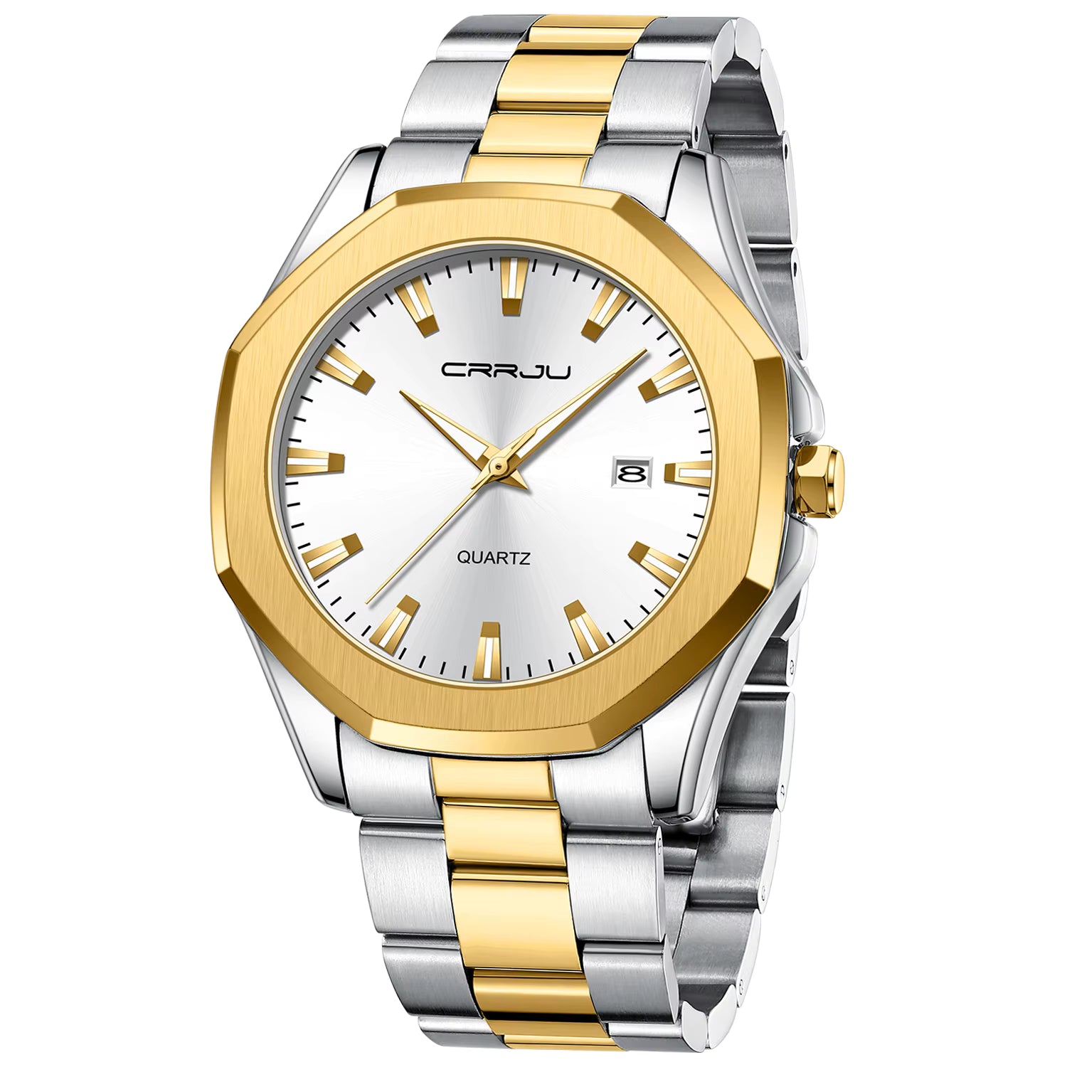 ⌚ Men’s Classic Luxury Stainless Steel Watch — Elegance That Never Fades